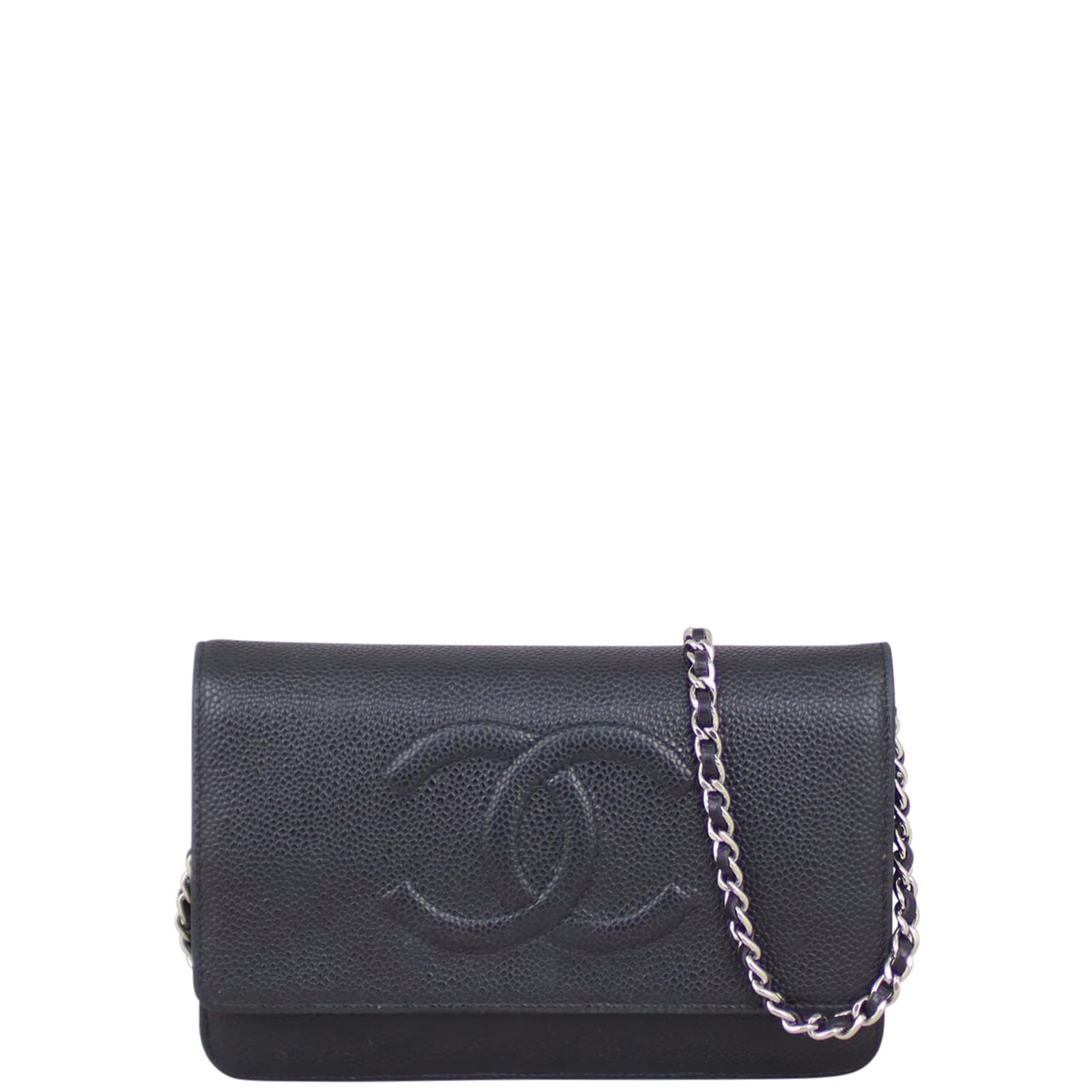 Chanel Timeless Wallet on Hardware Handbag Silver Chain