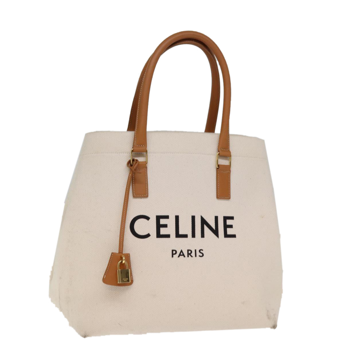 Luxury Horizontal Cabas Tote Bag Canvas Cream