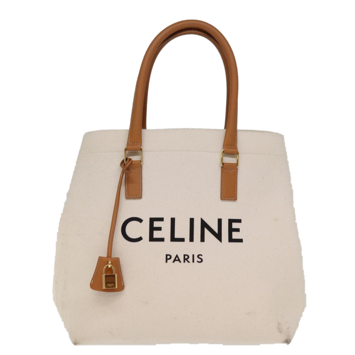 Luxury Horizontal Cabas Tote Bag Canvas Cream
