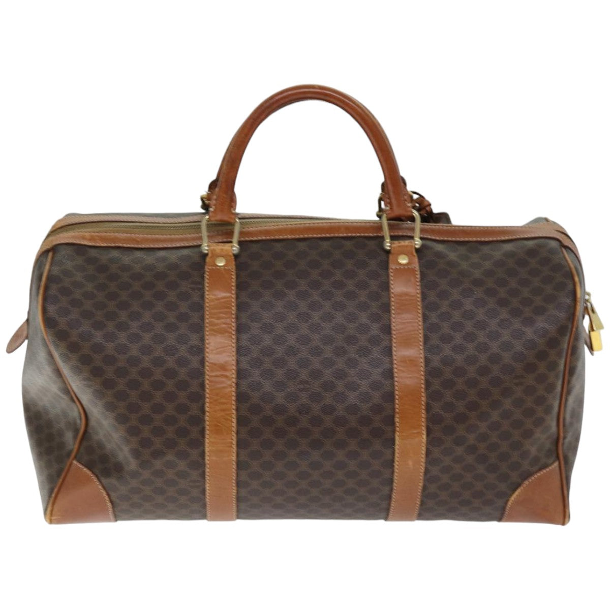 Luxury Macadam Boston Bag Pvc Canvas Brown Travel Bag