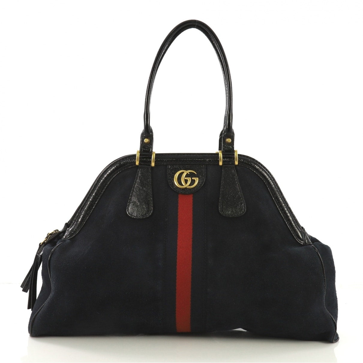 Gucci re(belle) blue suede handbag