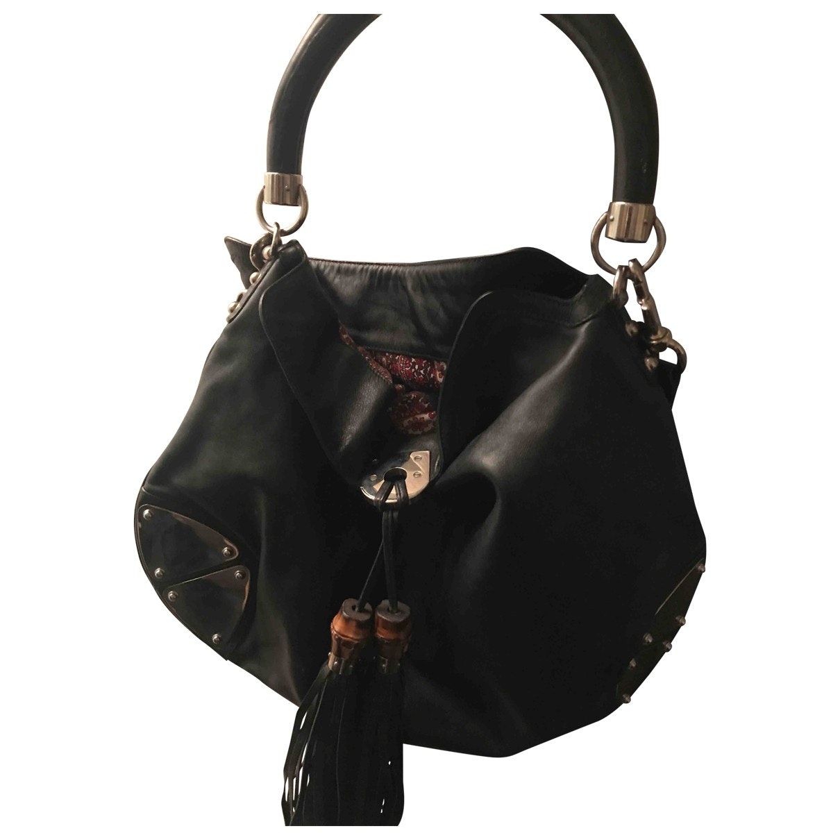Gucci indy black leather handbag
