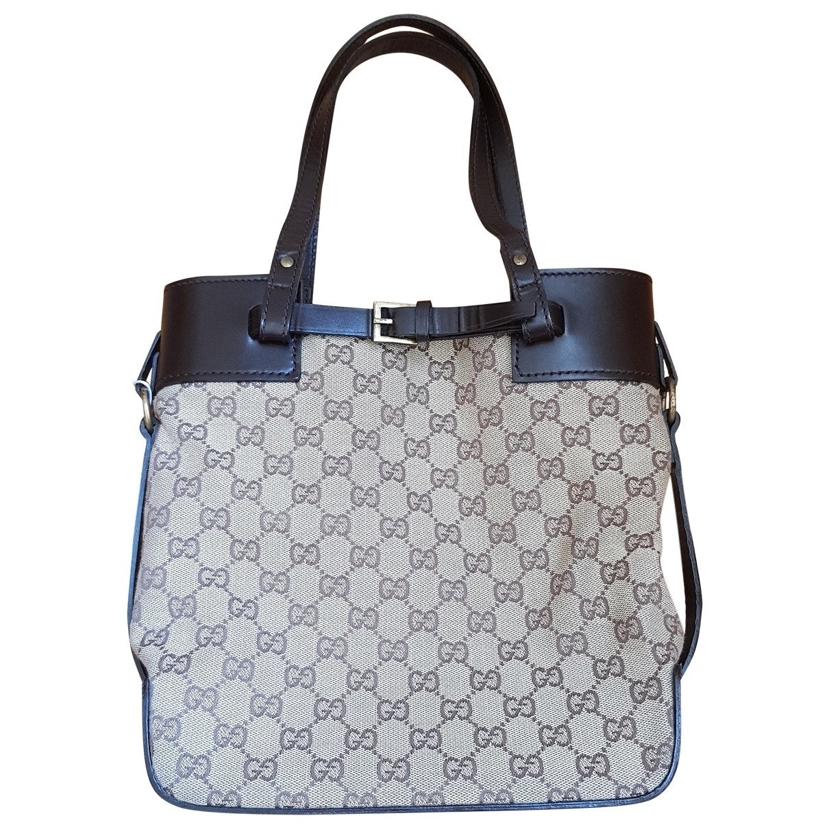 Gucci brown cloth handbag