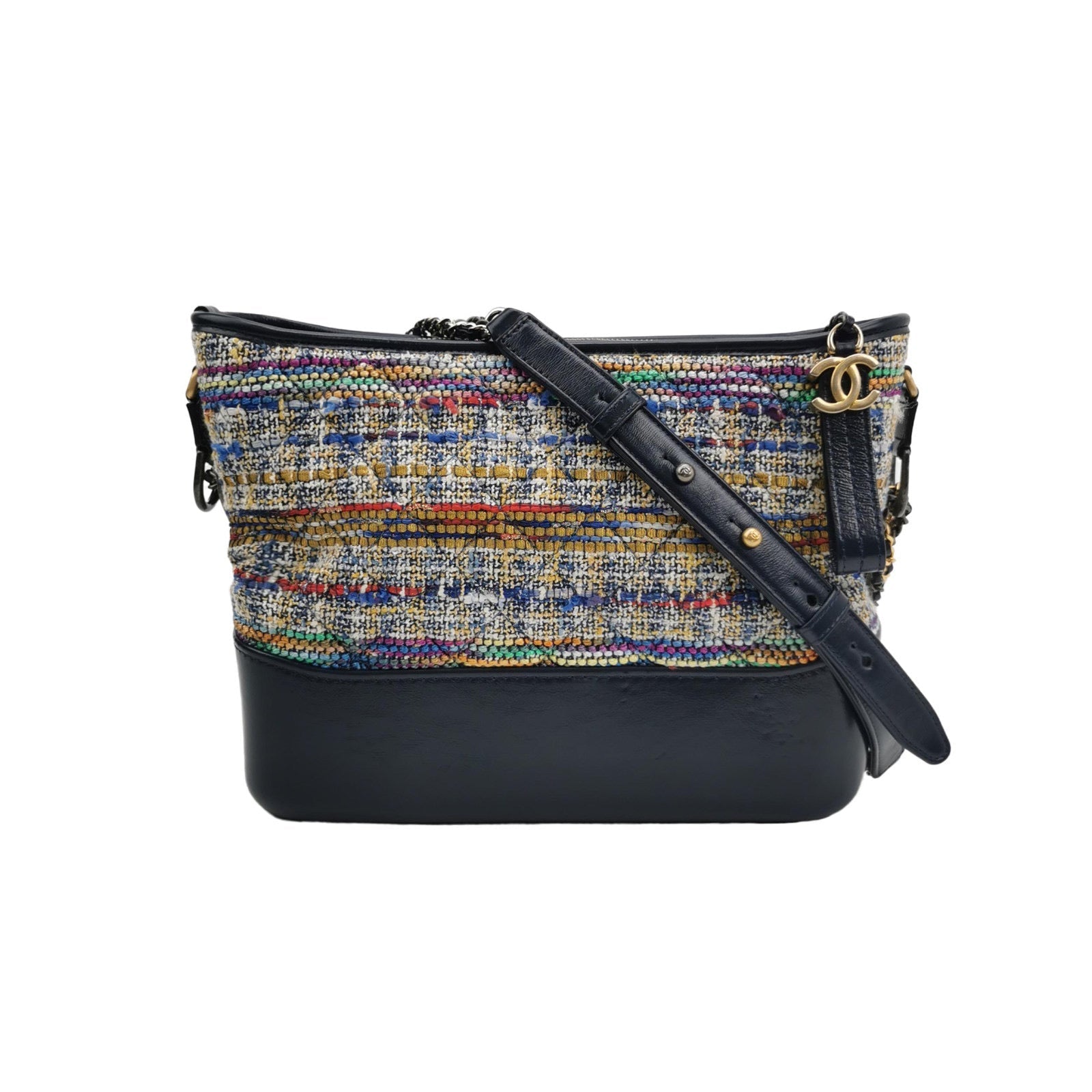 Chanel Gabrielle Hobo Tweed Calfskin Shoulder Bag