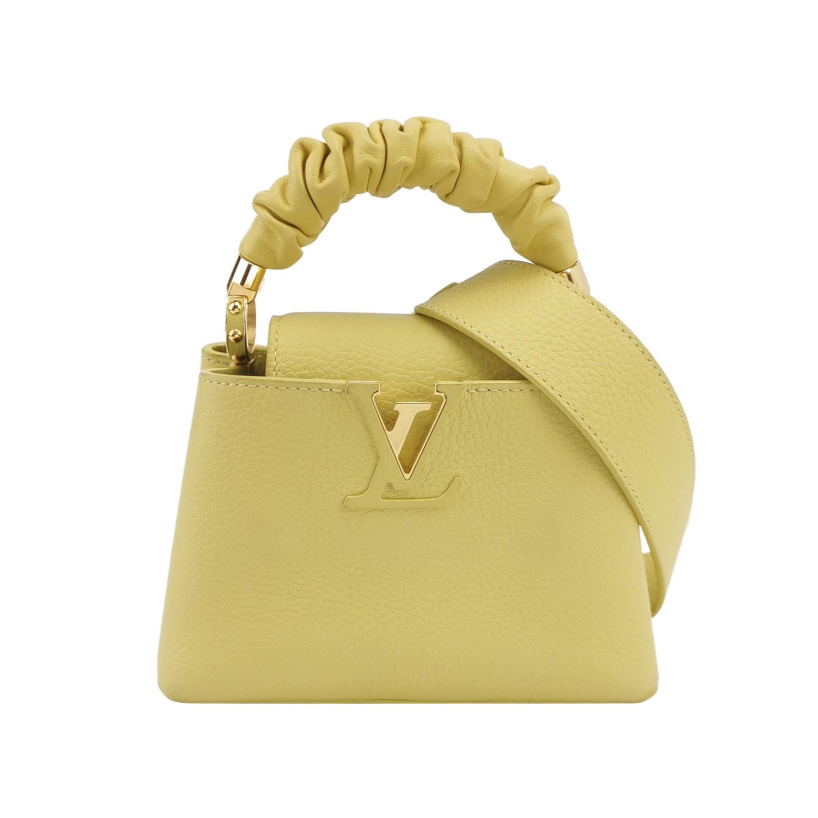 Louis Vuitton Capucines Leather Yellow Hat