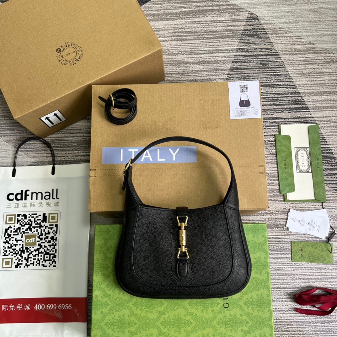gg Jackie , ’s 10.8in Black Small Shoulder Bag