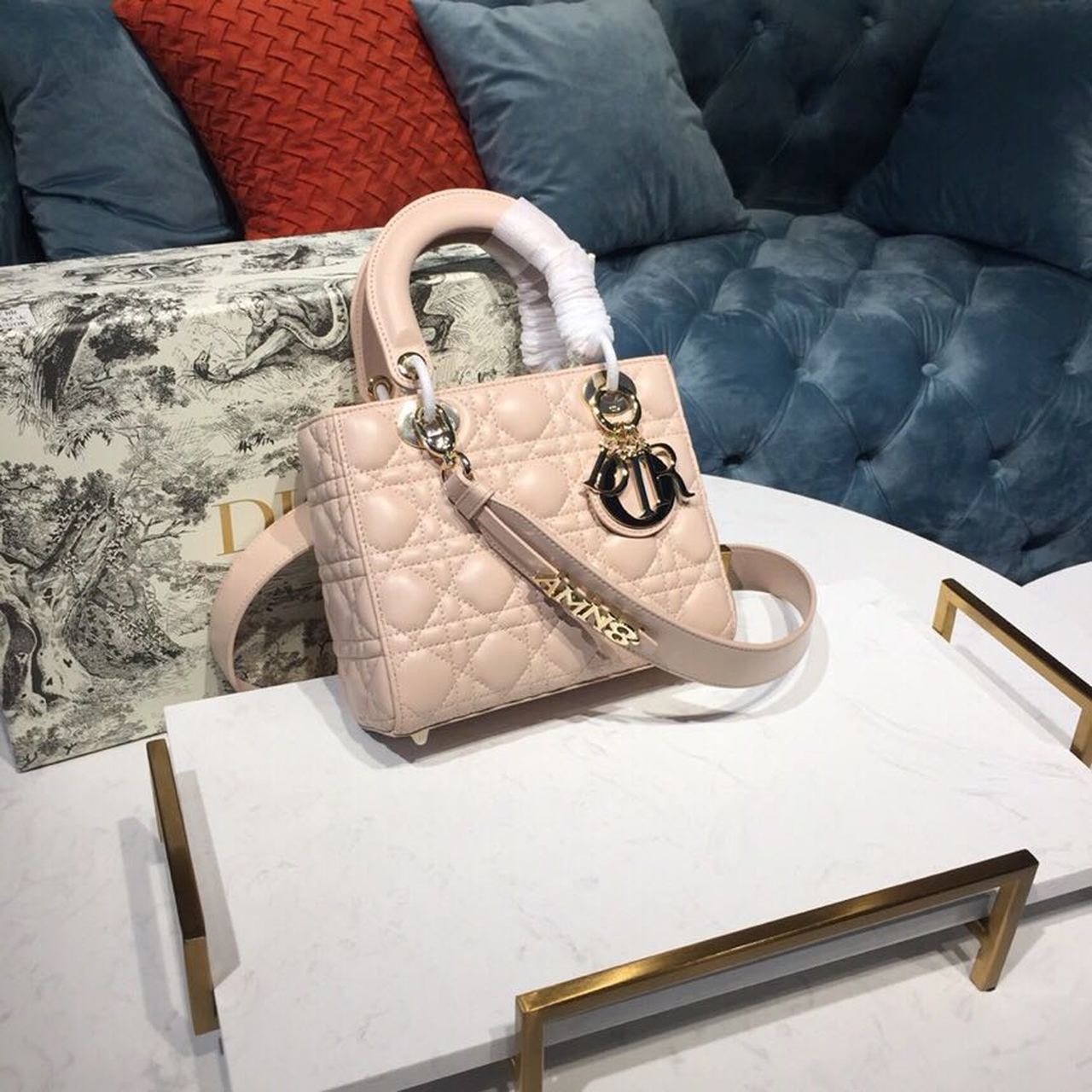 Lady My Abcbag Powder Cannage Pink Small Travel Bag