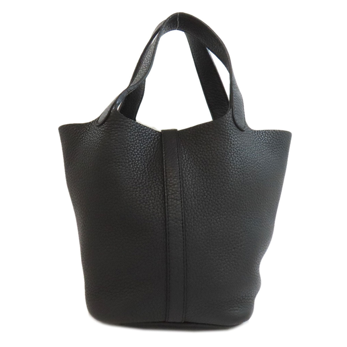Taurillon Clemence Picotin Lock Pm Silvermetal Women Black Travel Bag