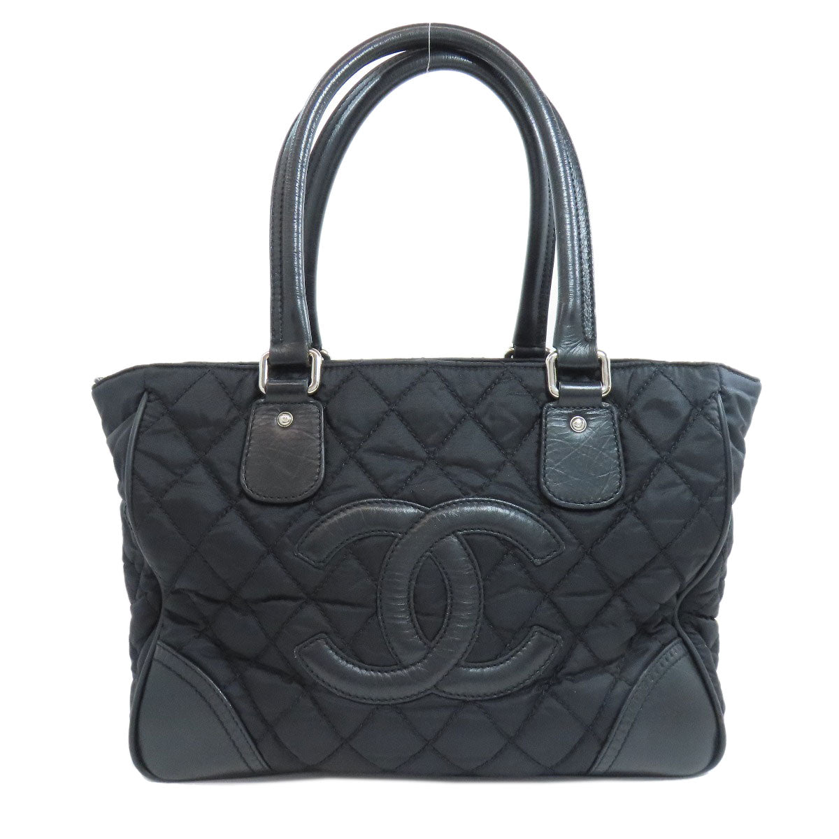 Chanel Nylon Paris New York SilverMetal Black Tote Bag
