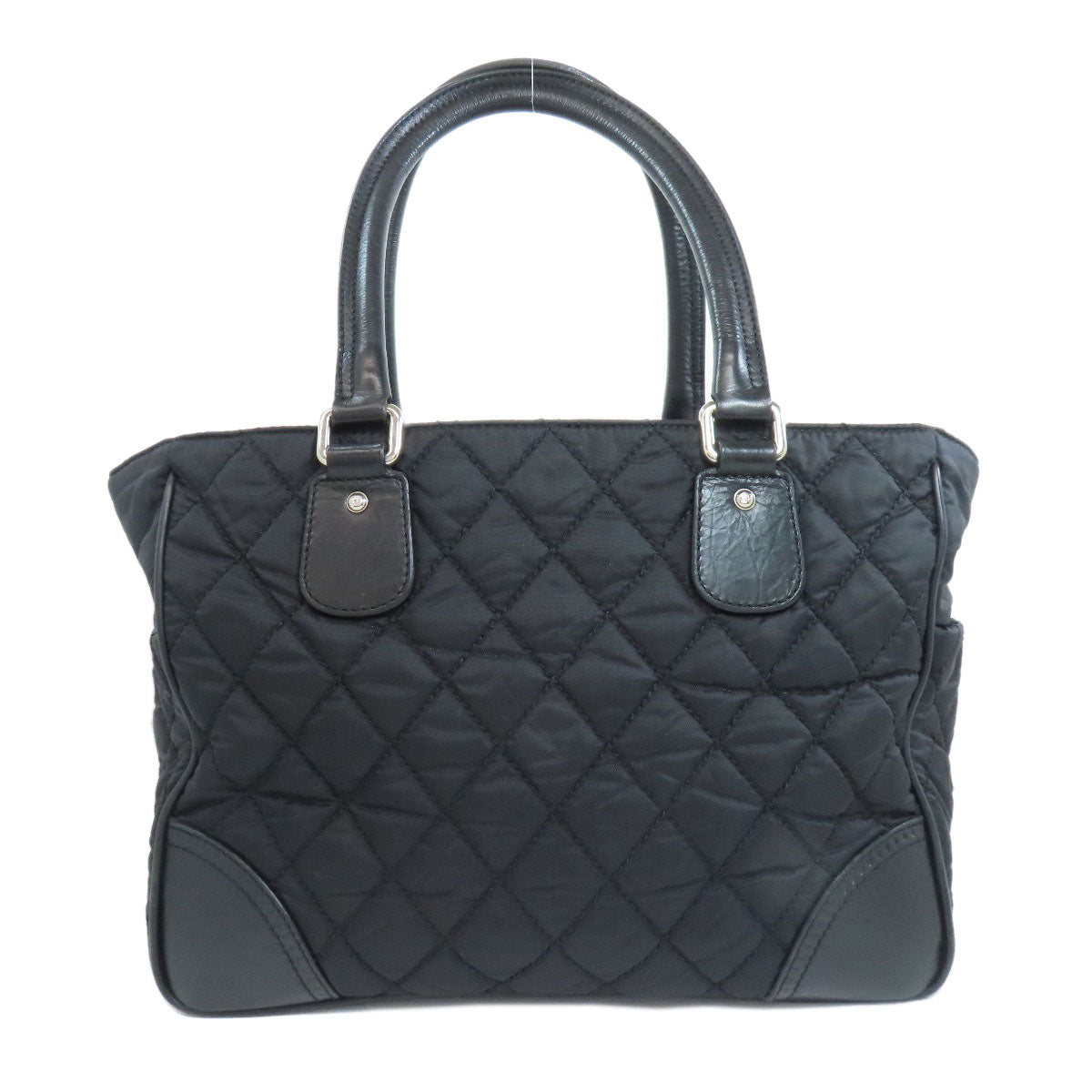 Chanel Nylon Paris New York SilverMetal Black Tote Bag