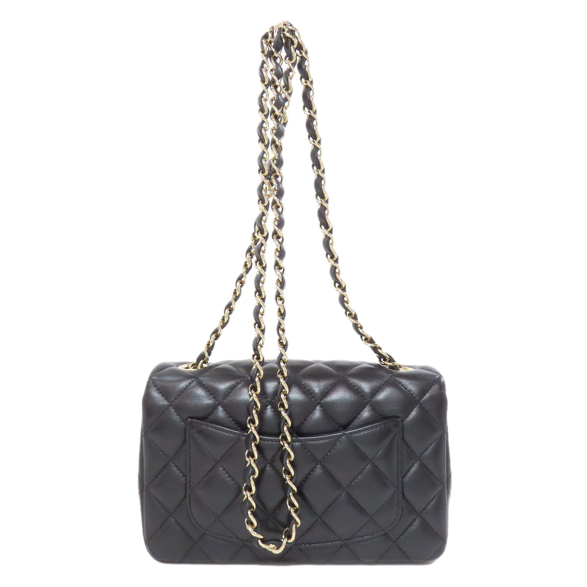 Chanel lambskin Matelasse Black Gold Shoulder Bag