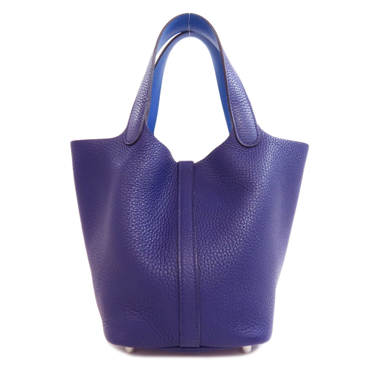 Hermes Handbag Taurillon Clemence Picotin Lock Eclat Pm Silvermetal Navy Travel Bag