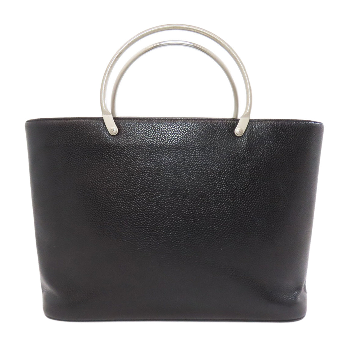 Chanel Grained Calfskin Skin COCO Mark Black Handbag