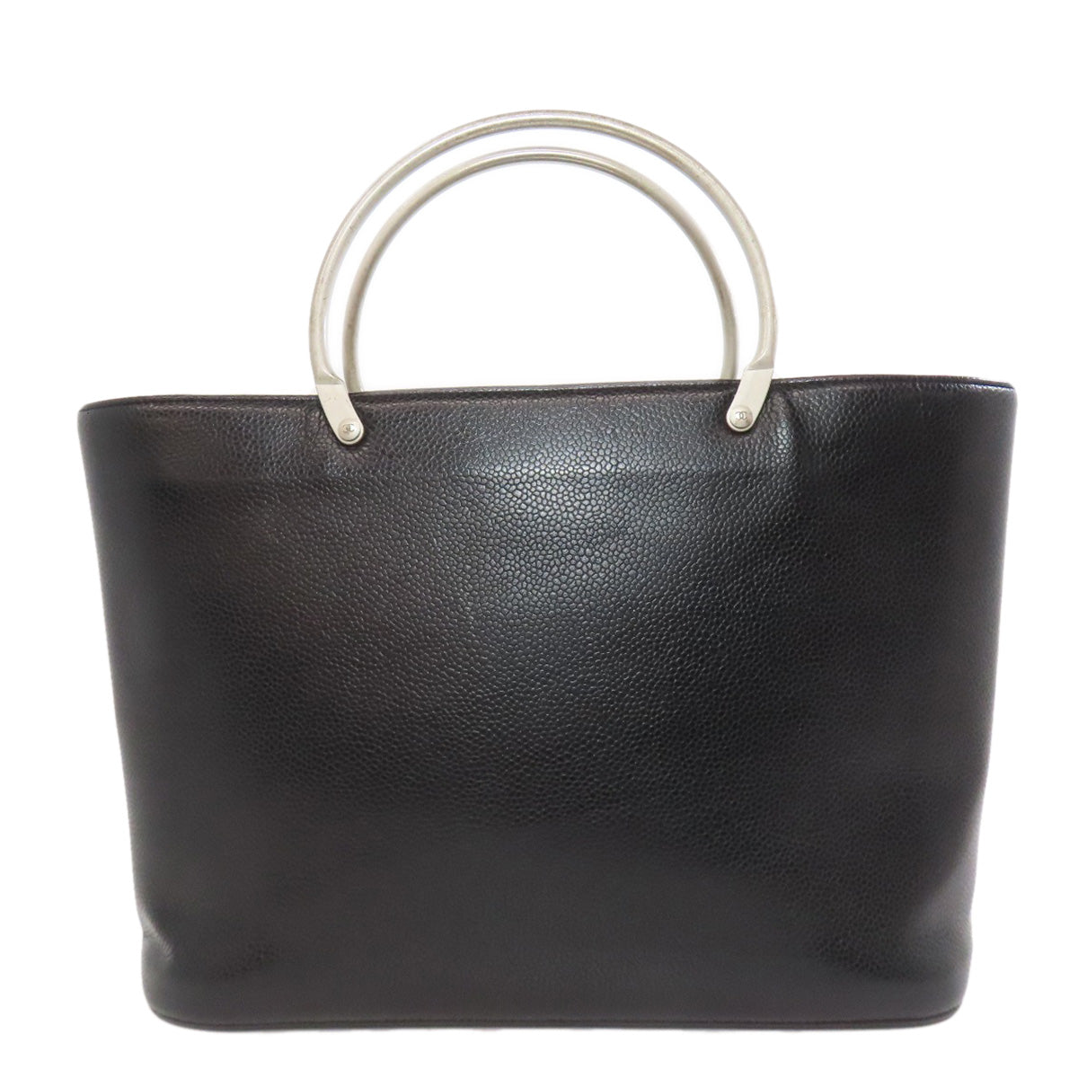 Chanel Grained Calfskin Skin COCO Mark Black Handbag