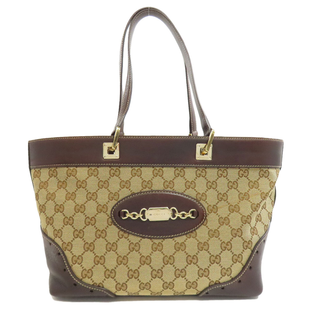 Gucci GG Canvas Brown Tote Bag