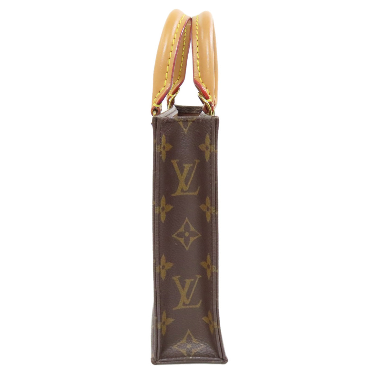 Louis Vuitton M69442 Petit Sac Plat Monogram Canvas Brown Handbag