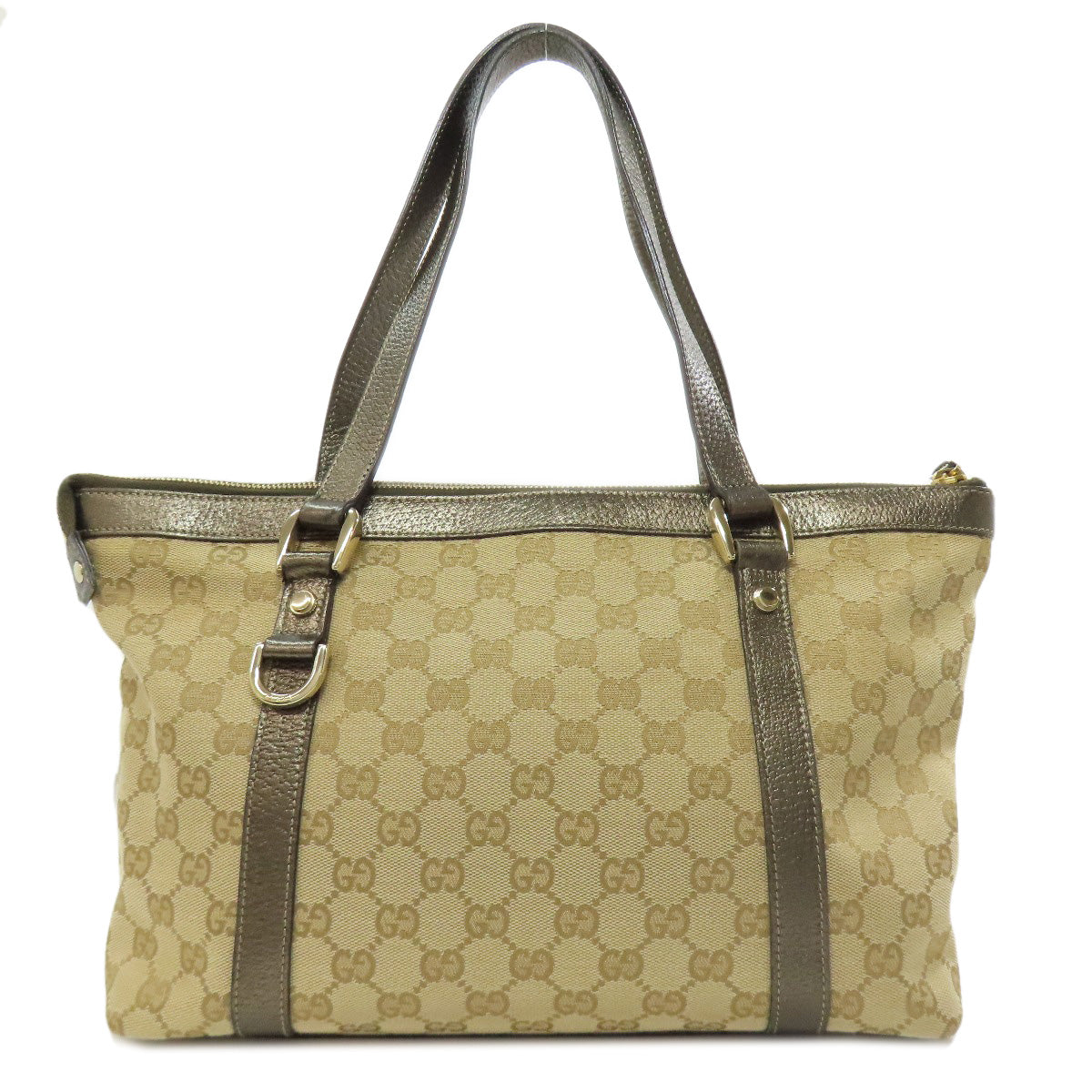 Gucci Abbey GG pattern Canvas Brown Tote Bag