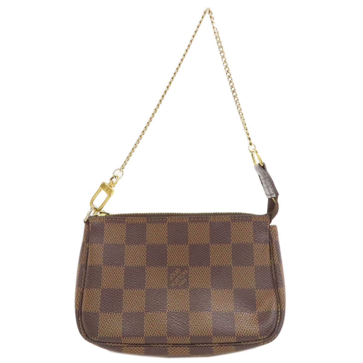 Louis Vuitton Accessory pouch N58009 Damier Pochette Canvas Brown Mini Clutch Bag