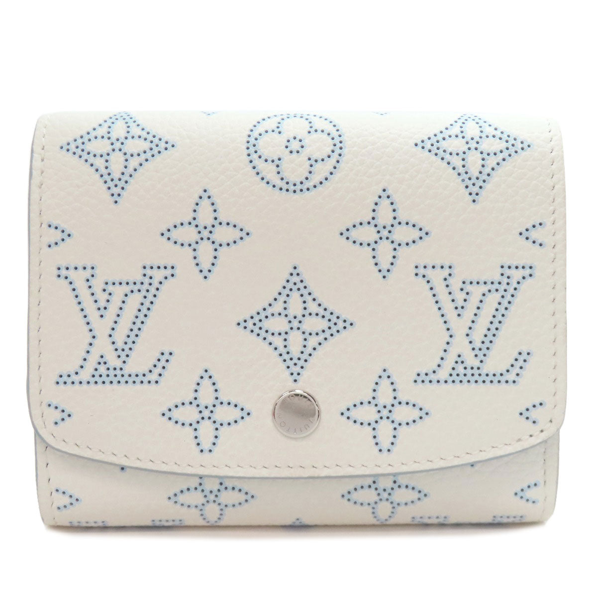 Louis Vuitton Bifold M11802 Mahina Portefeuille Iris Leather White Wallet Case