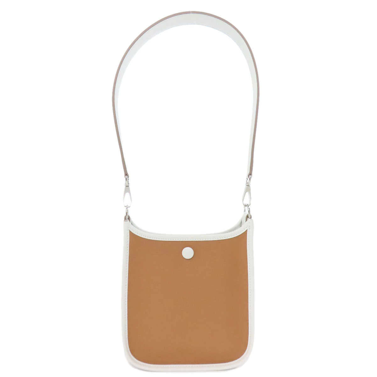 Hermes Handbag Towar Officche Neo Evelyn Tpm Silvermetal Brown Travel Bag