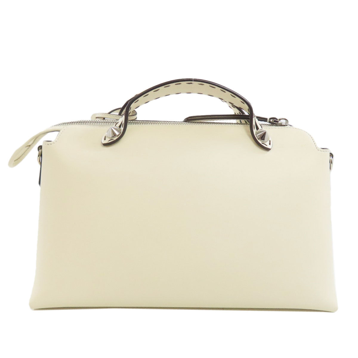 Fendi Handbag Calfskin By The Way 2Way White Travel Bag