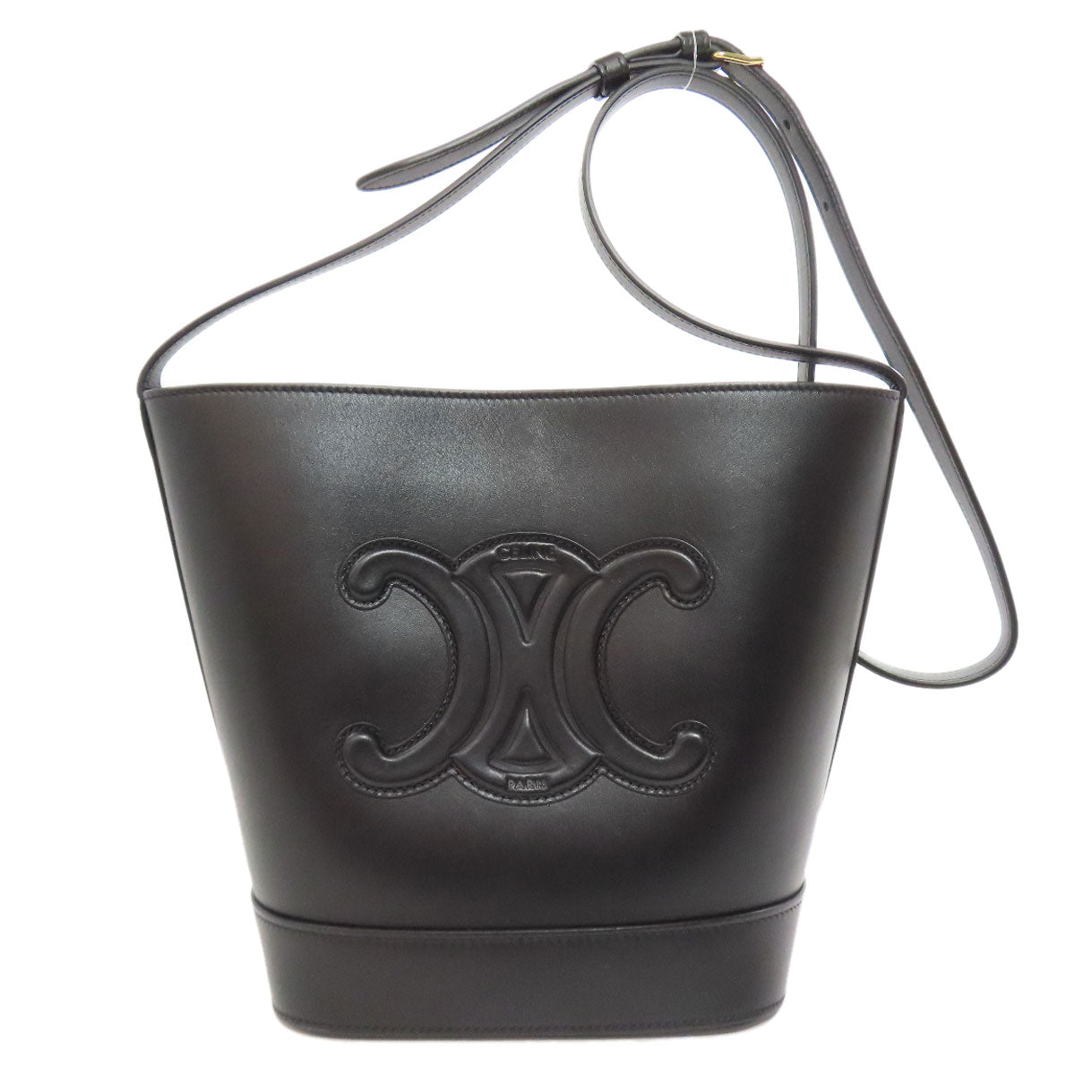 Shoulder Bag Calfskin Cuir Women Black Small