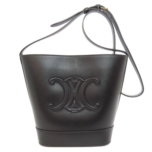 Shoulder Bag Calfskin Cuir Women Black Small
