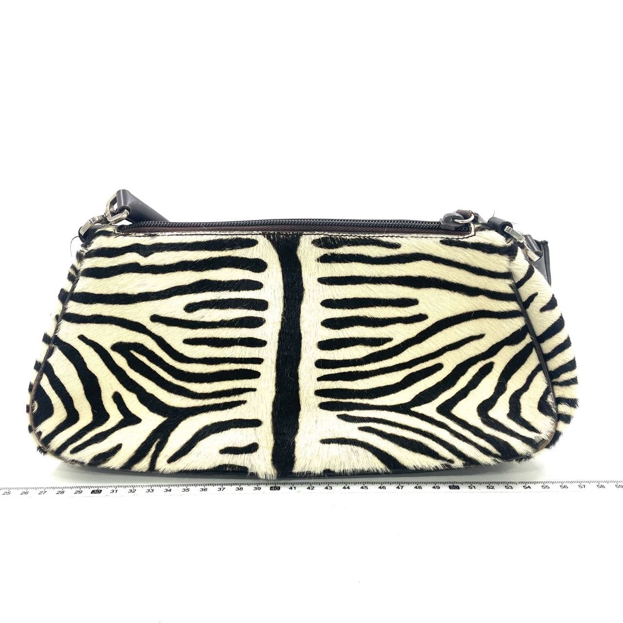 Prada Zebra Print Ponyhair Calfskin Shoulder Bag Leather