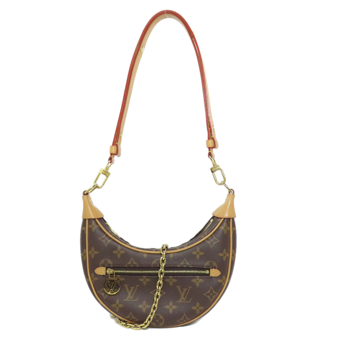 Louis Vuitton M81098 loop Monogram Canvas Brown Shoulder Bag