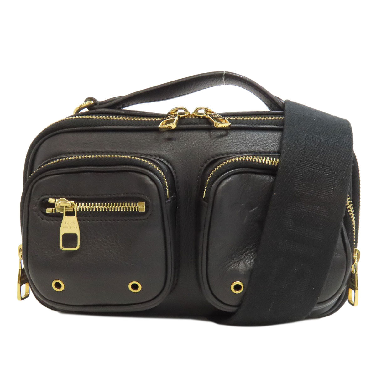 Louis Vuitton M80450 Utility Calfskin Black Crossbody Bag