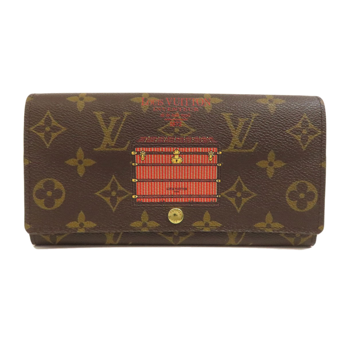 Louis Vuitton Long Purse M60415 Portefeuille Sarah Monogram Canvas Brown Wallet Case
