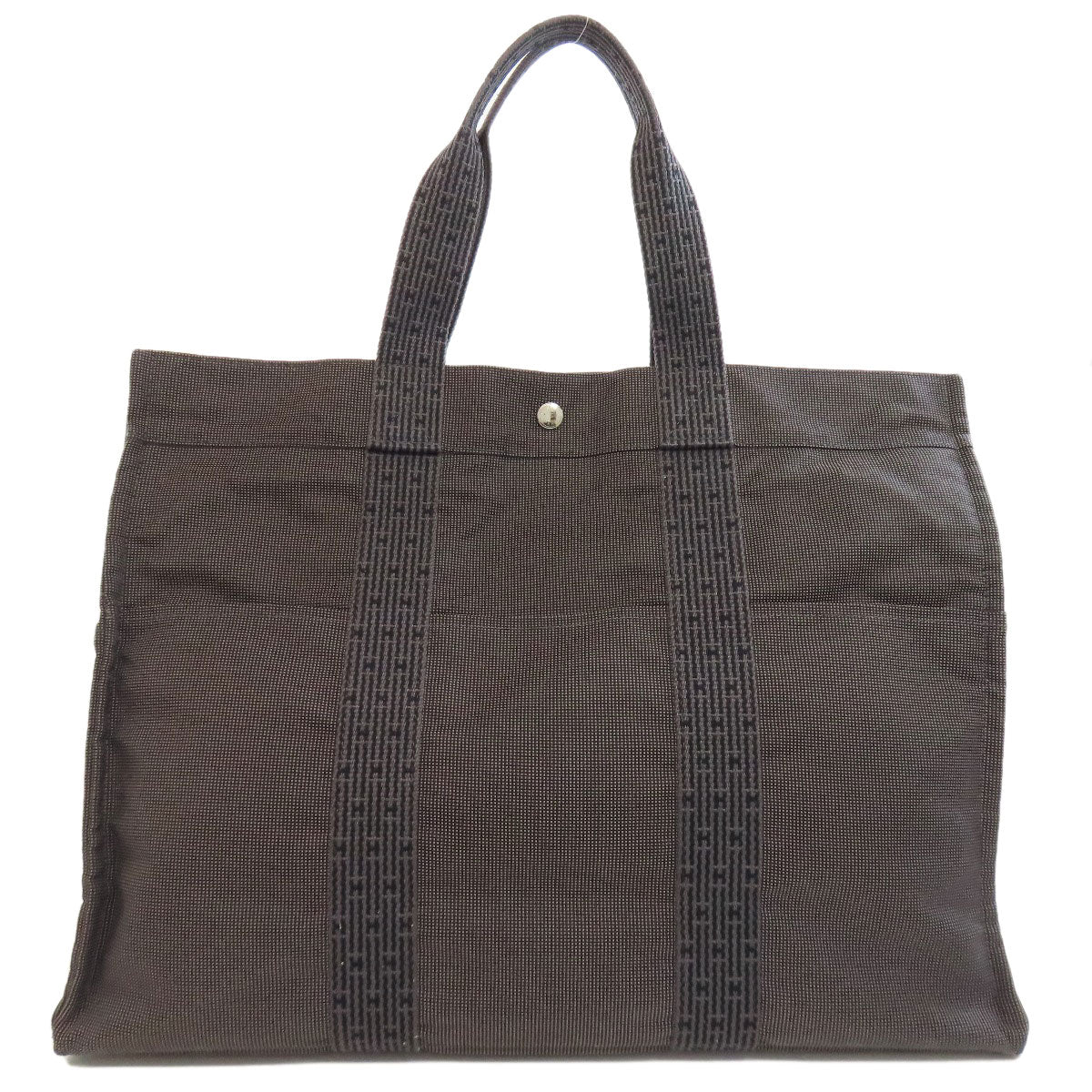 Hermes Tote Bag Her Linegm Canvas Gray 75214083