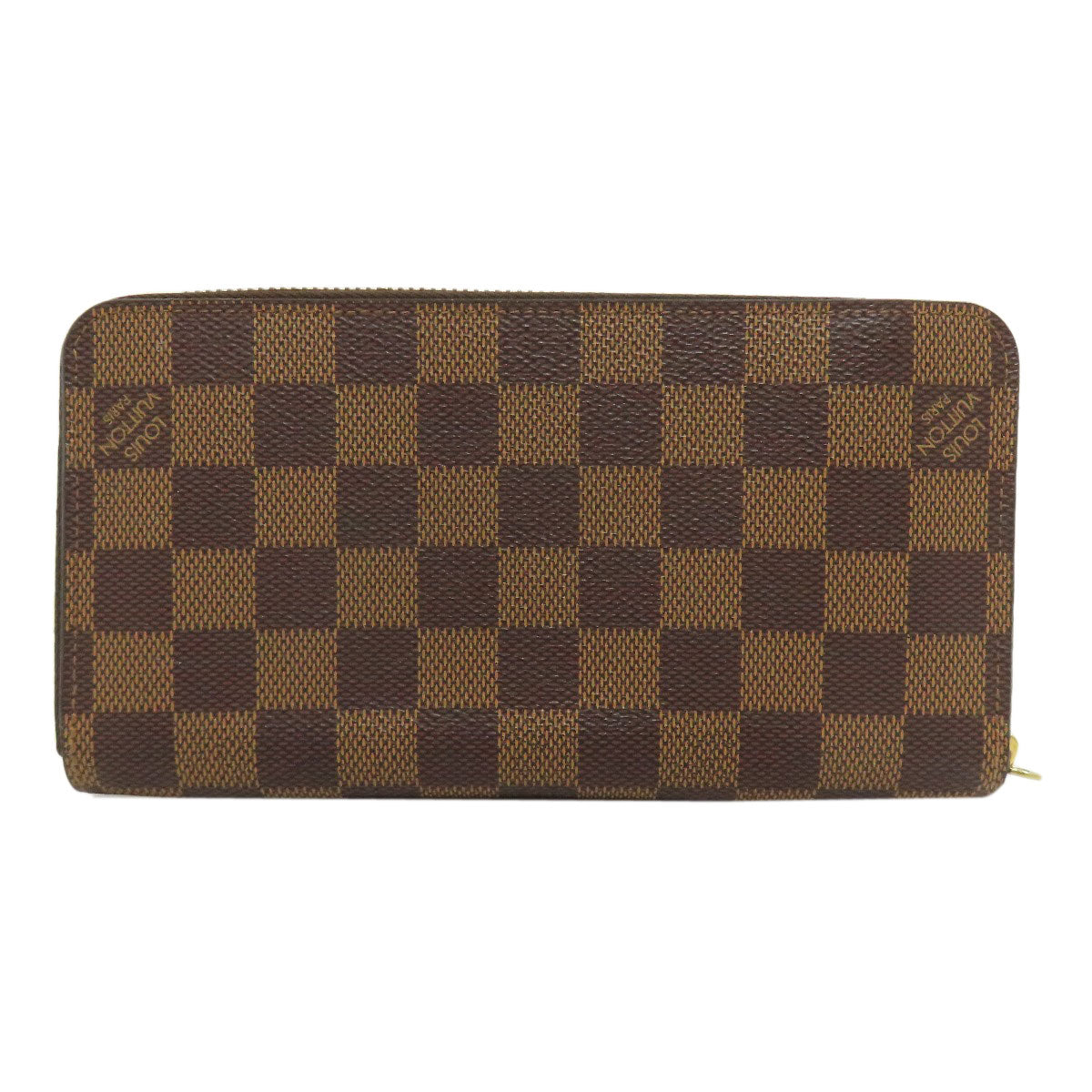 Louis Vuitton Long Purse N60015 Damier Zippy Canvas Brown Wallet Case 4