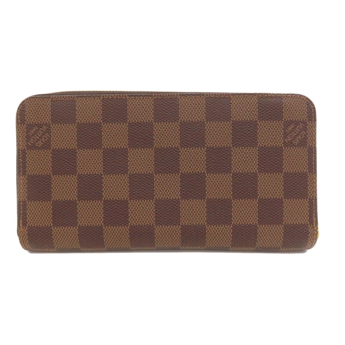 Louis Vuitton Long Purse N41661 Damier Zippy Canvas Brown Wallet Case