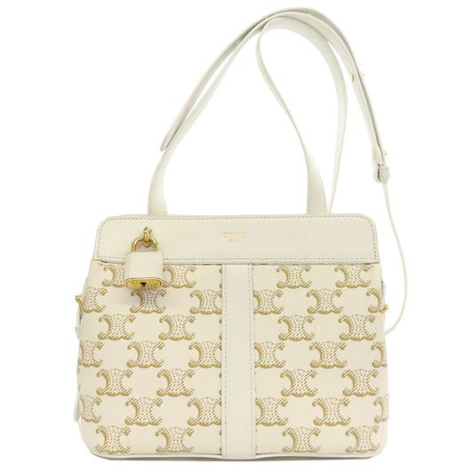 Shoulder Bag Pvc Triomphe Women White