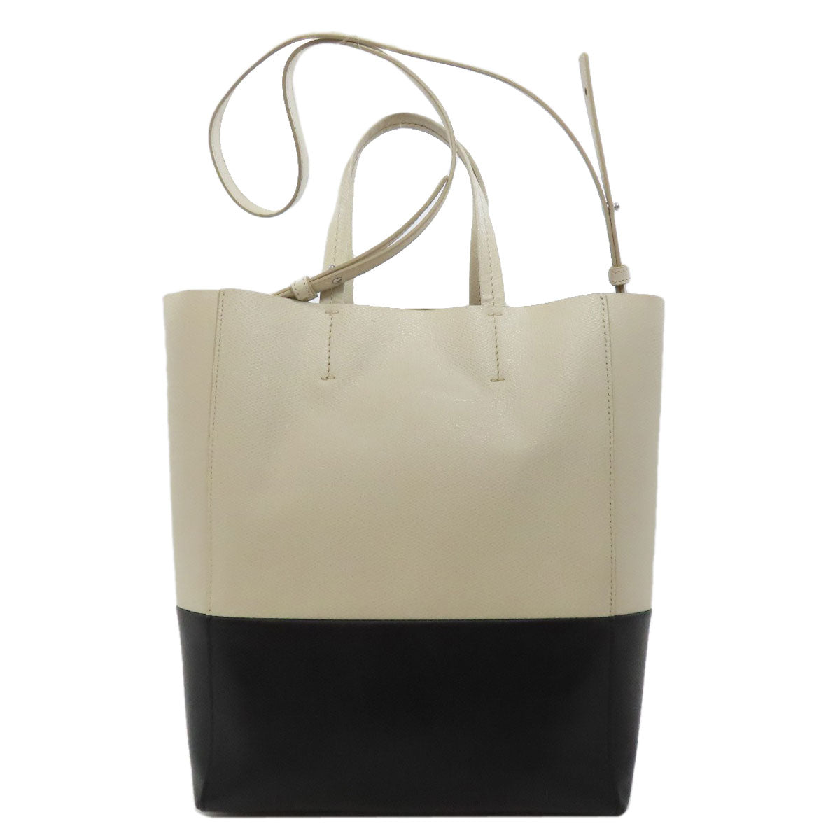 Vertical Cabas Way Leather White Travel Bag