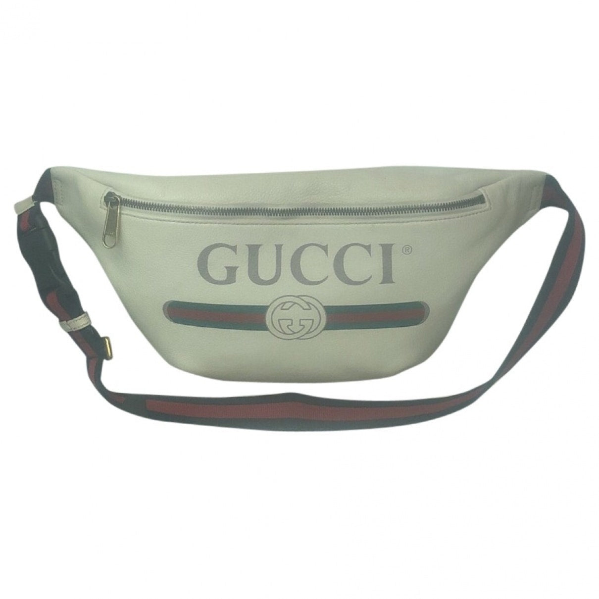 Gucci coco capitán white leather clutch bag