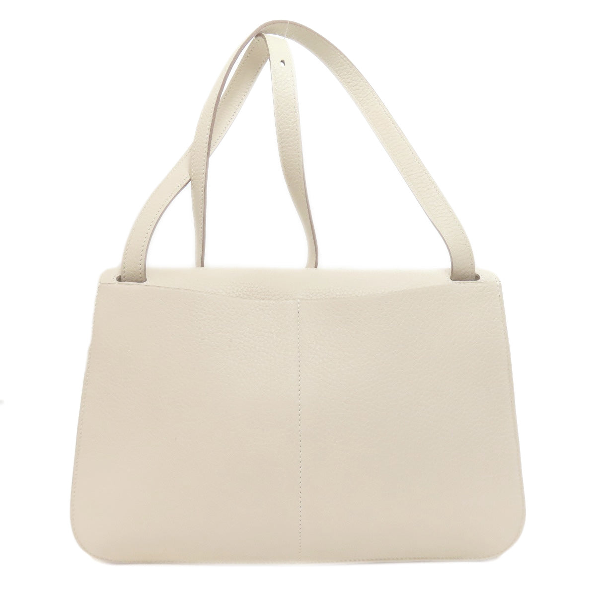 Hermes Handbag Taurillon Clemence Arzan Silvermetal White Travel Bag