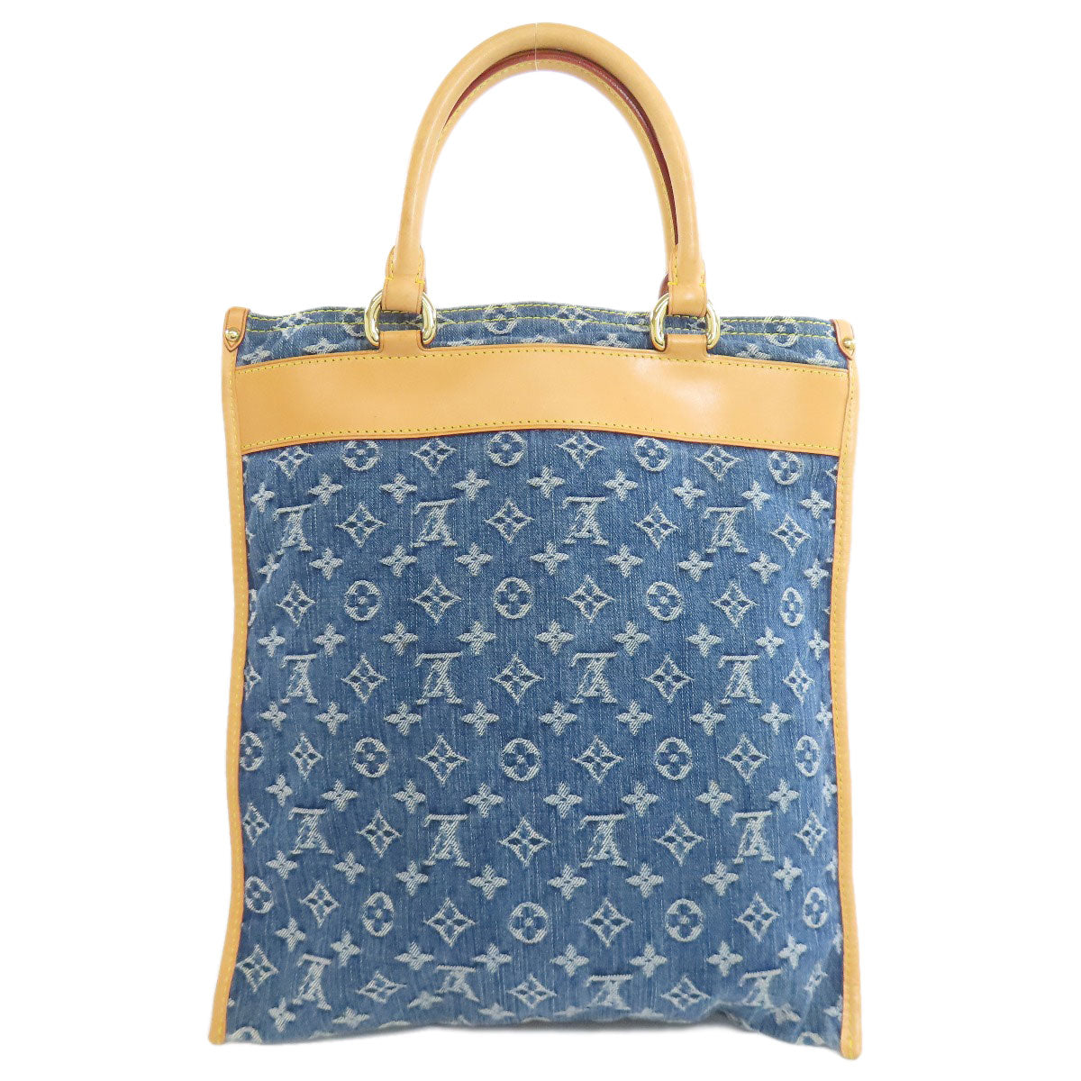 Louis Vuitton M95018 Flat shopper Monogram Denim Blue Shoes 2