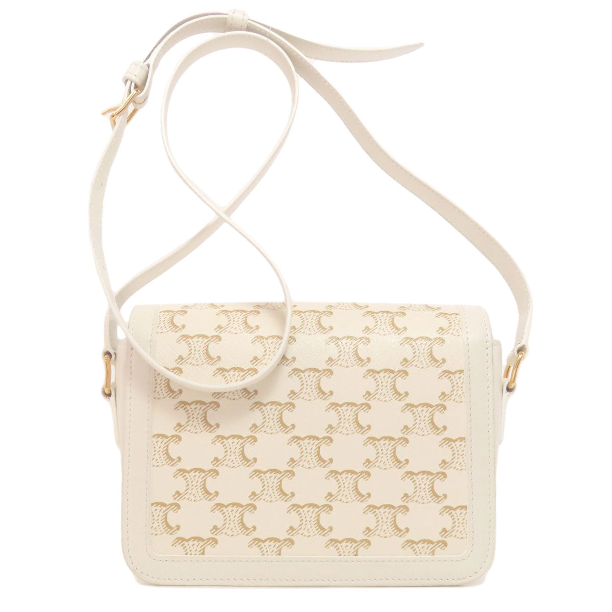 Shoulder Bag Pvc , Calfskin Teen Triomphe White
