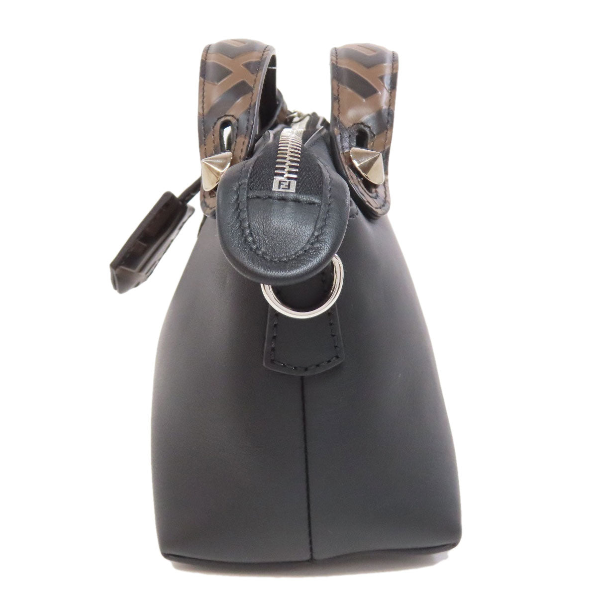 Fendi Handbag Calfskin By The Way 2Way Women Black Mini Travel Bag