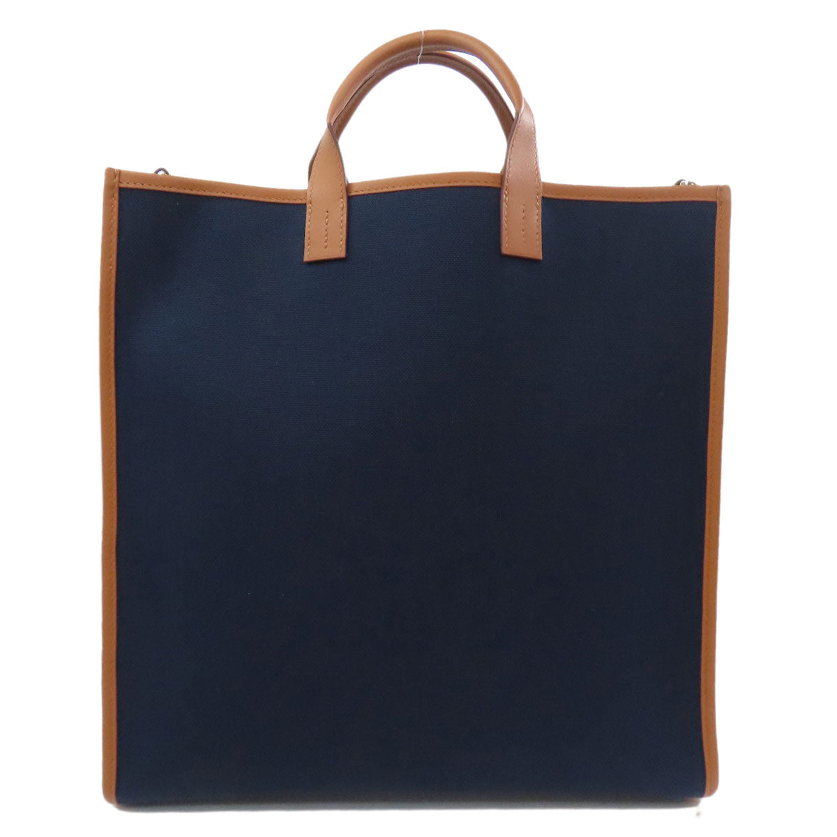Hermes Handbag Towar Officche Vinyl Women Navy Travel Bag