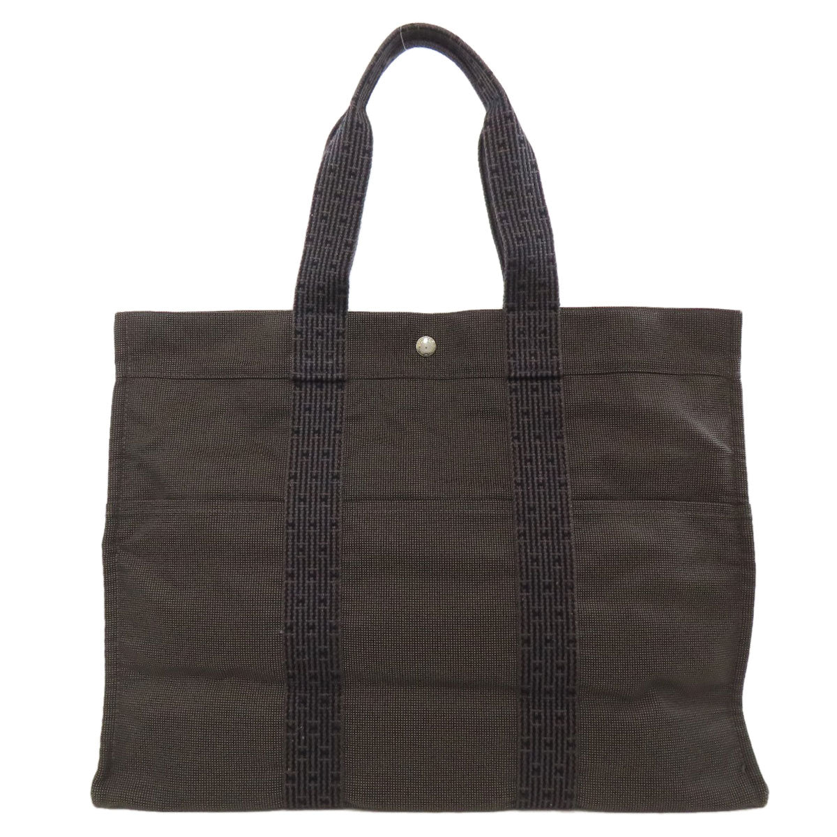 Hermes Handbag Her Linegm Canvas Gray Travel Bag