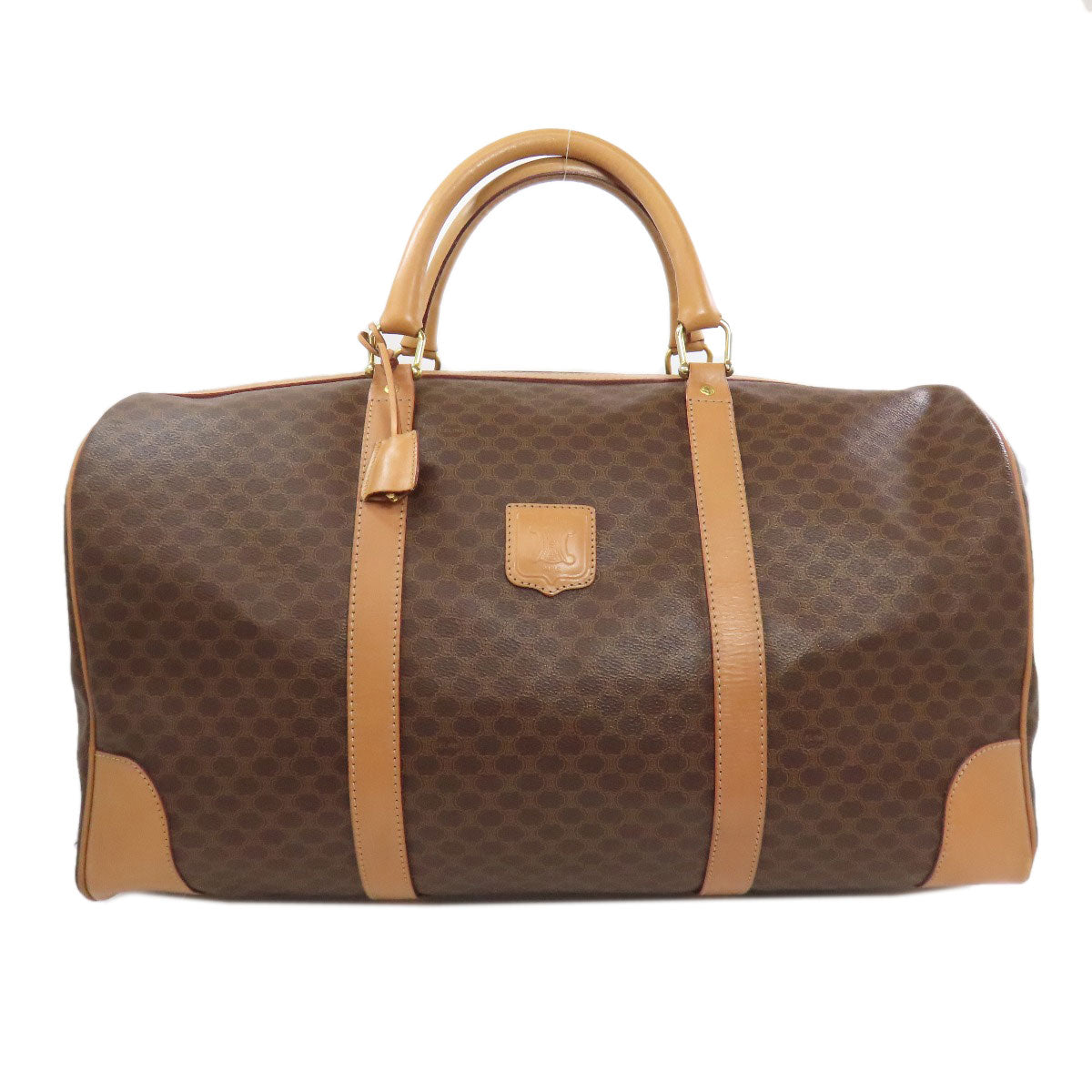 Boston Duffel Bag Pvc Macadam Pattern Women Brown Travel Bag
