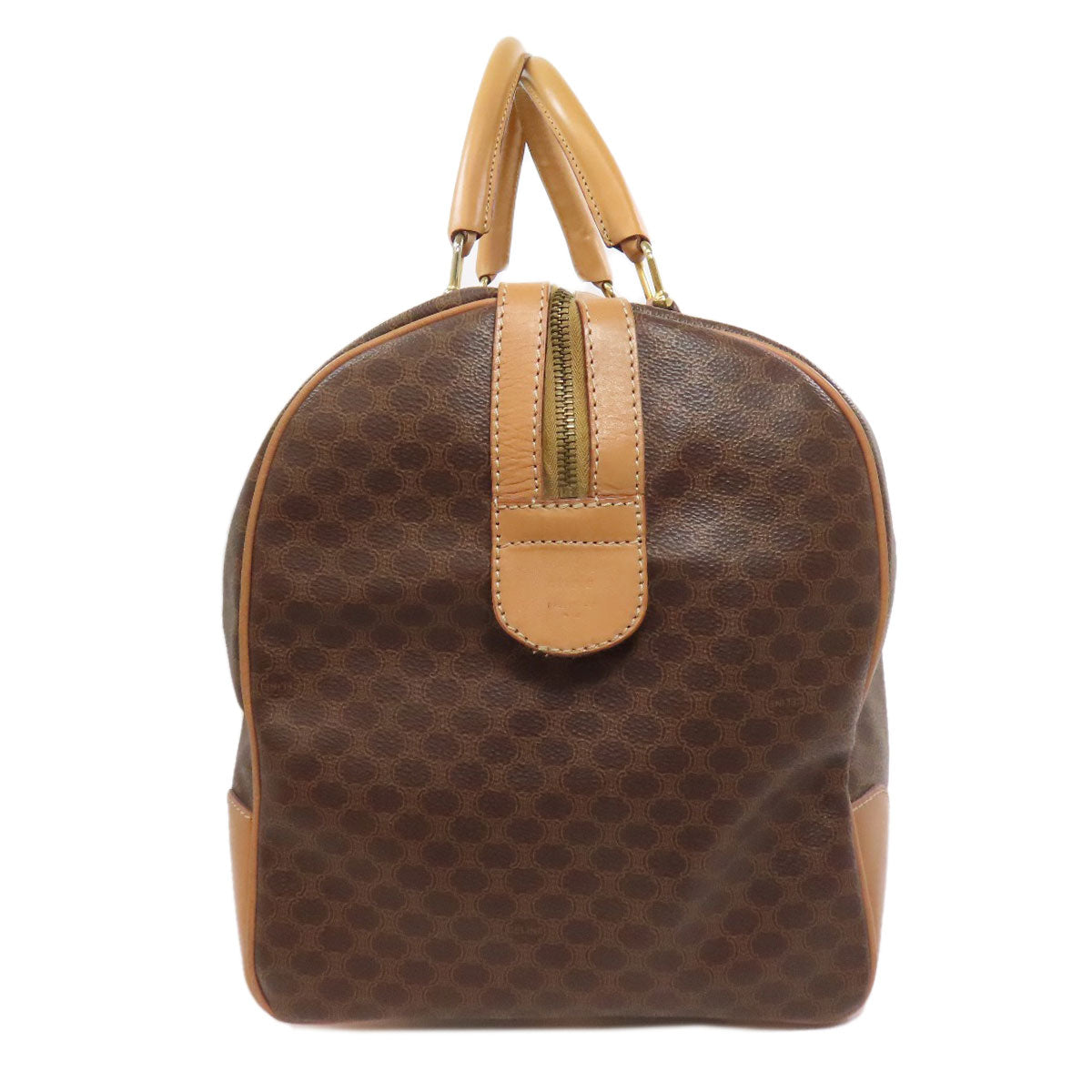 Boston Duffel Bag Pvc Macadam Pattern Women Brown Travel Bag
