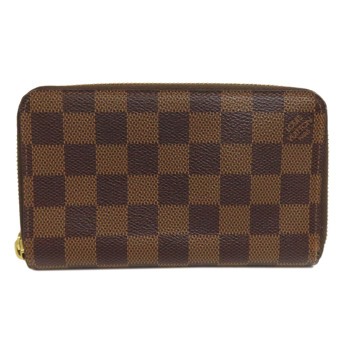 Louis Vuitton Long Purse N60028 Damier Zippy Canvas Brown Wallet Case 2