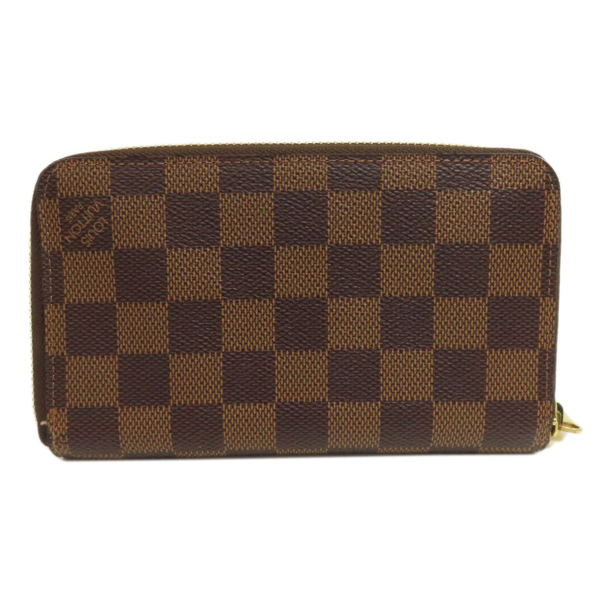 Louis Vuitton Long Purse N60028 Damier Zippy Canvas Brown Wallet Case 2