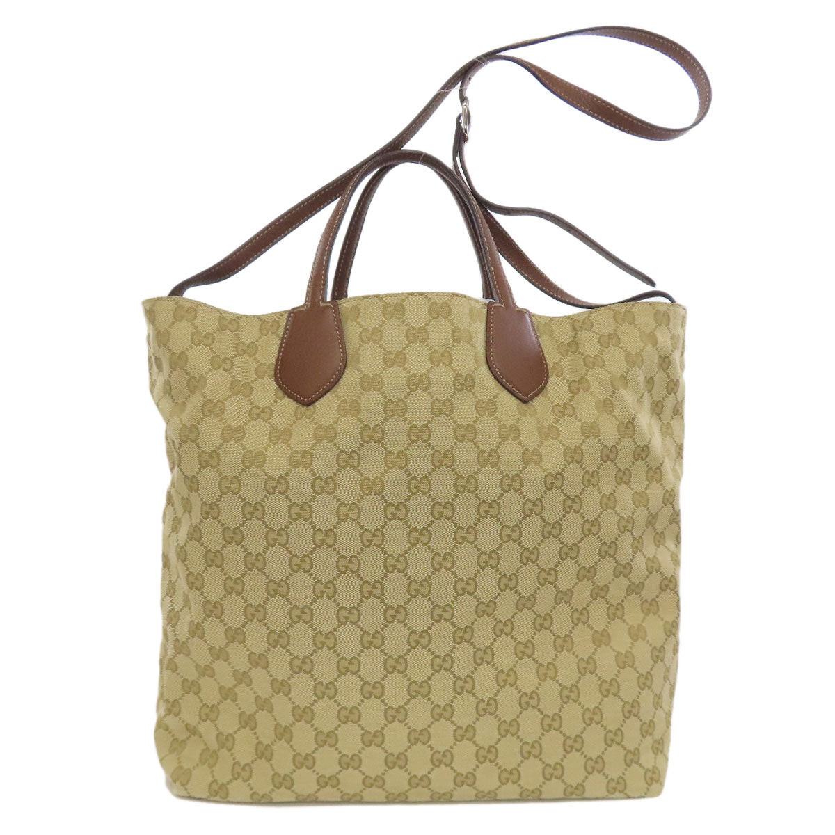 Gucci GG pattern reversible 2WAY Canvas Brown Tote Bag