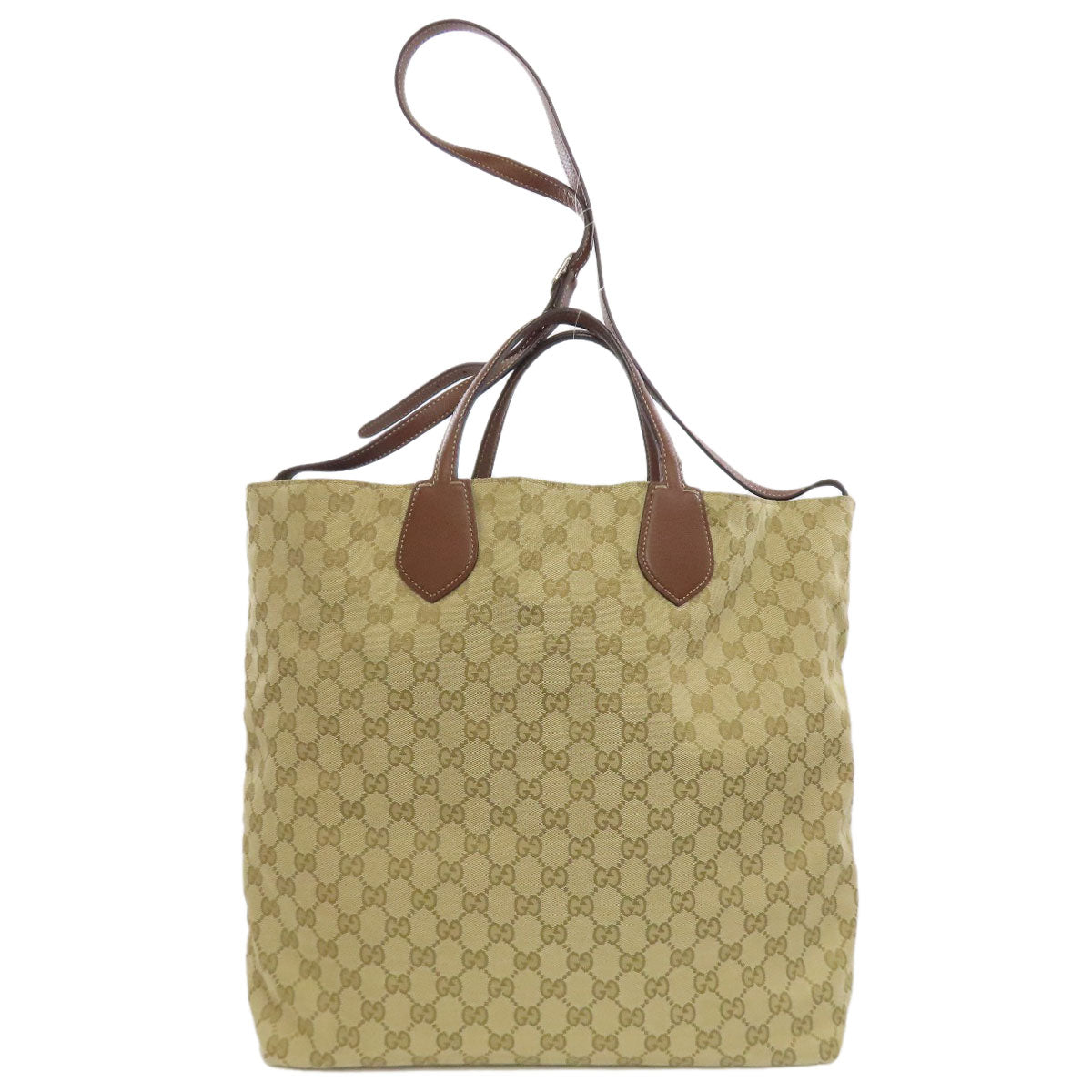 Gucci GG pattern reversible 2WAY Canvas Brown Tote Bag