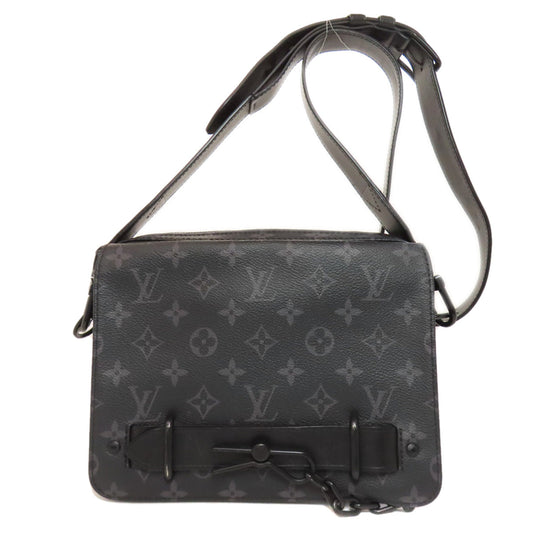 Louis Vuitton M45585 Steamer Messenger Monogram Canvas Black Crossbody Bag